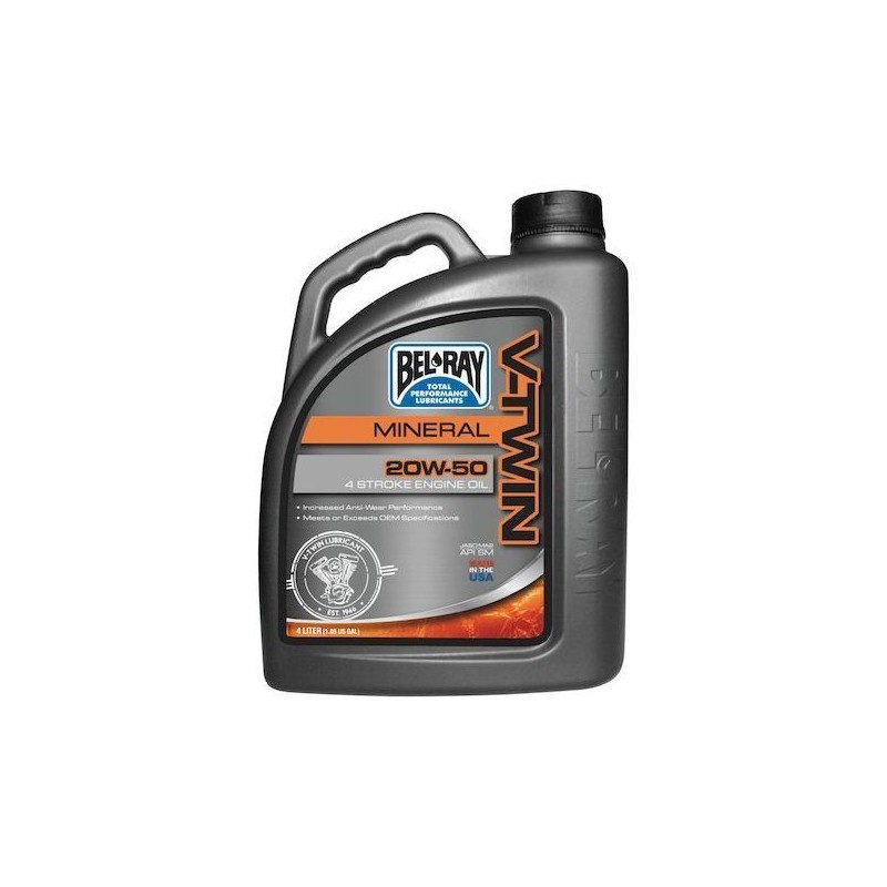 Ulei motor BEL-RAY V-TWIN MINERAL 20W50 - 4L - BEL RAY - MLM Motors