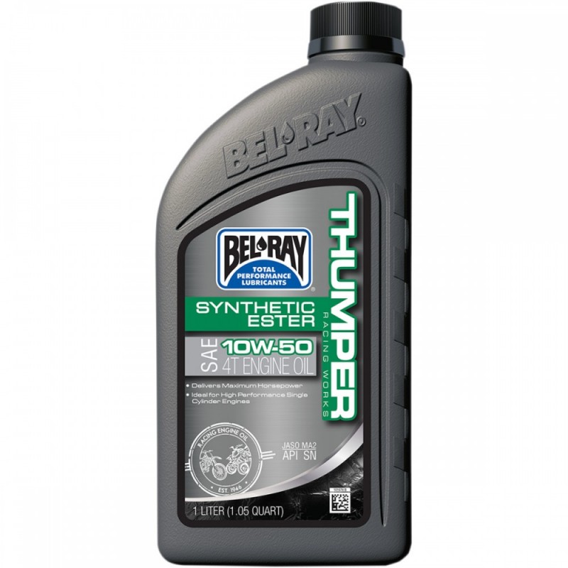 Ulei motor BEL-RAY THUMPER RACING WORKS SYNTHETIC ESTER 4T 10W50 - 1L - BEL RAY - MLM Motors