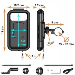 Suport telefon 4RIDE incarcare wireless, waterproof - 4RIDE - MLM Motors