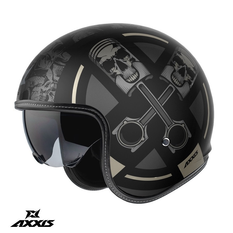 Casca Axxis Hornet S SV Skulls Illustrated B1 - AXXIS - MLM Motors