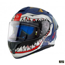 Casca integrala MT Targo Pro Sharky B7 albastru mat - MT HELMETS - MLM Motors