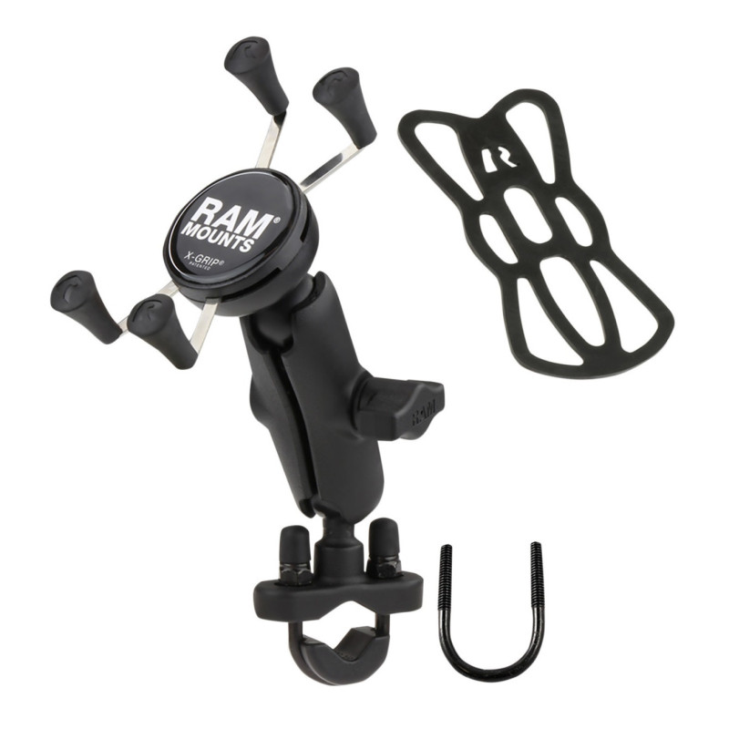Suport telefon mobil (Iphone Max, Samsung Galaxy + Note etc) cu montaj pe ghidon RAM Mount X-Grip - pentru - RAM MOUNTS - MLM Motors
