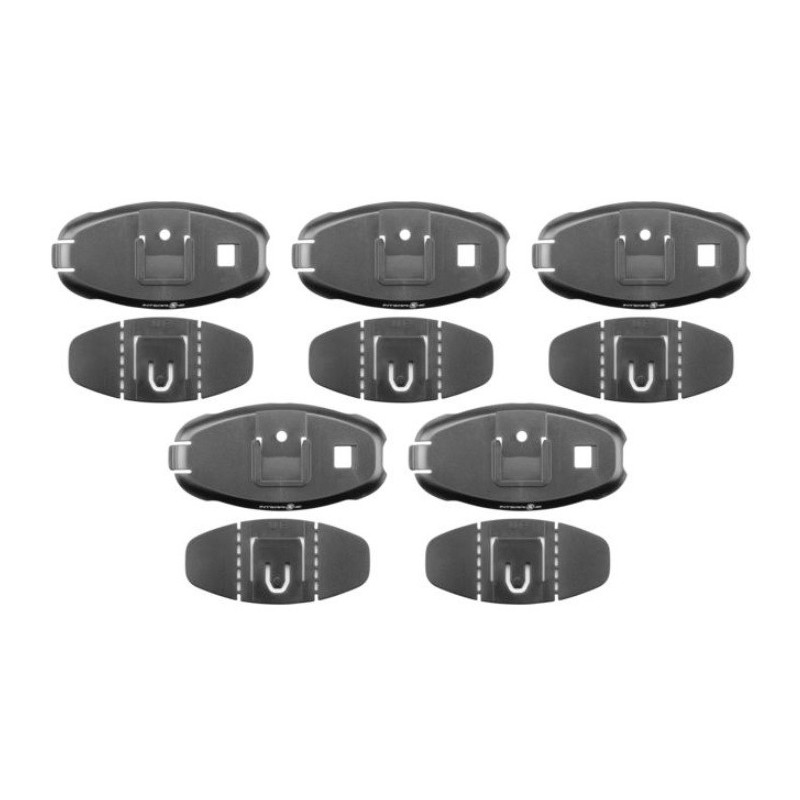 Kit prinderi cu adeziv sistem comunicare pe casca Interphone Intercom Active Connect (kit 5 bucati) - INTERPHONE - MLM Motors