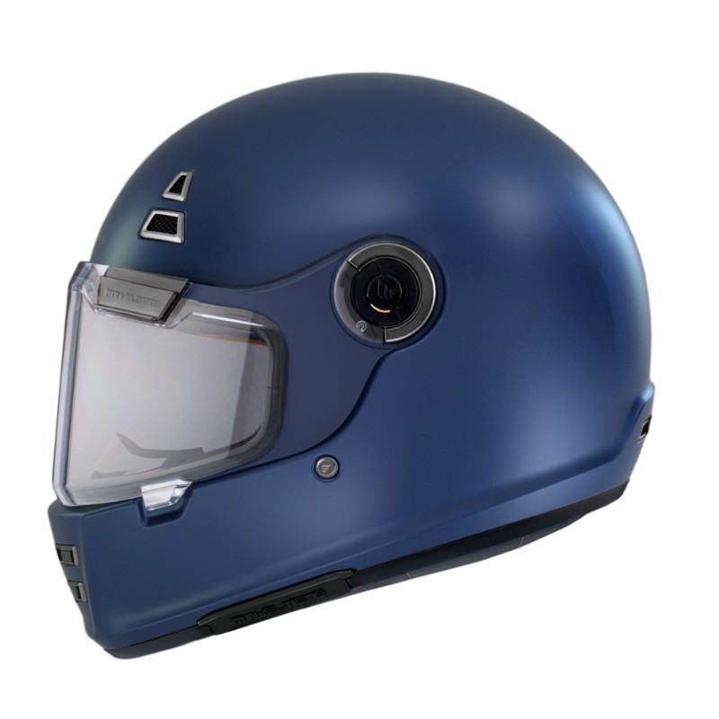 Casca integrala MT Jarama A7 albastru mat – model Retro – Cafe Racer - MT HELMETS - MLM Motors