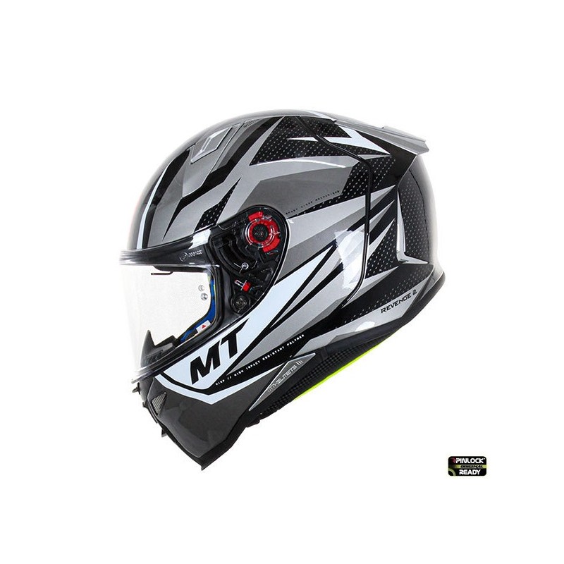 Casca integrala MT Revenge 2 Kley B0 alb/gri lucios - MT HELMETS - MLM Motors