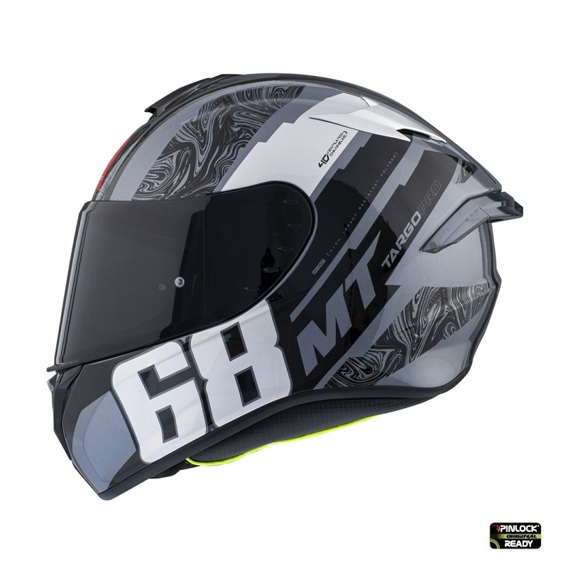 Casca integrala MT Targo Pro Welcome F2 gri lucios 475,00 lei - MT HELMETS - MLM Motors
