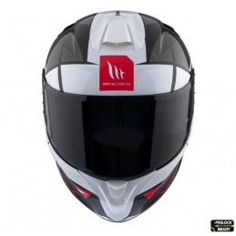 Casca integrala MT Targo Pro Podium B0 alb lucios - MT HELMETS - MLM Motors