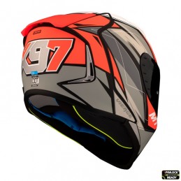 Casca integrala MT Revenge 2 Xavi Vierge A5 rosu fluor mat - MT HELMETS - MLM Motors