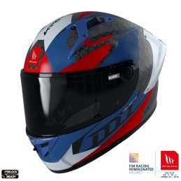 Casca integrala MT KRE+ Carbon Projectile D7 albastru lucios - MT HELMETS - MLM Motors