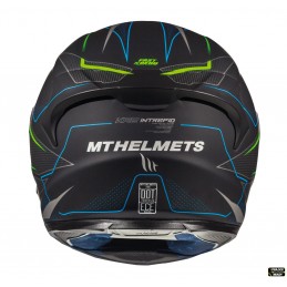 Casca integrala MT KRE SV Intrepid C1 verde fluor mat (fibra sticla) – cu ochelari soare integrati - MT HELMETS - MLM Motors