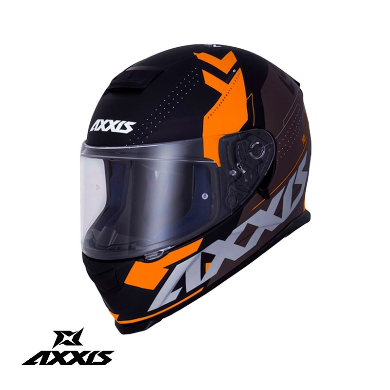 Casca integrala Axxis model Eagle SV Diagon D4 portocaliu mat (ochelari soare integrati) - AXXIS - MLM Motors