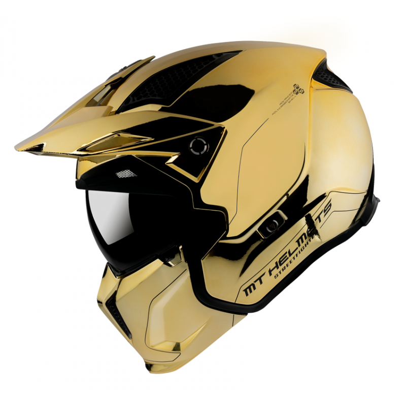 Casca MT Streetfighter SV A9 auriu cromat lucios (ochelari soare integrati) - MT HELMETS - MLM Motors