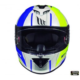 Casca integrala AMT Rapide Duel H4 galben fluor/alb/albastru lucios - MT HELMETS - MLM Motors