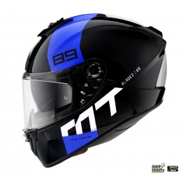 Casca MT Viale SV 68 Unit D7 albastru mat (ochelari soare integrati) (open face) - MT HELMETS - MLM Motors
