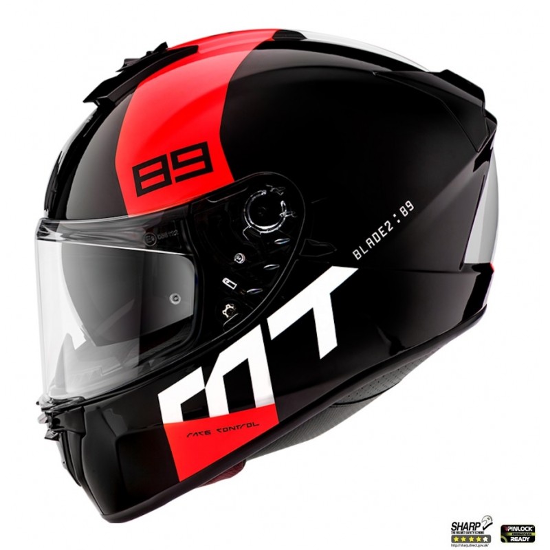 Casca integrala MT Blade 2 SV 89 B5 rosu lucios (ochelari soare integrati) - MT HELMETS - MLM Motors