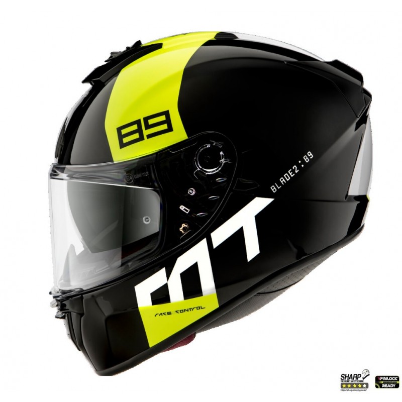 Casca integrala MT Blade 2 SV 89 B3 galben fluor lucios (ochelari soare integrati) - MT HELMETS - MLM Motors