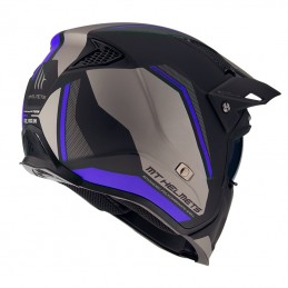 Casca MT Streetfighter SV Twin C7 negru/albastru mat (ochelari soare integrati) - MT HELMETS - MLM Motors