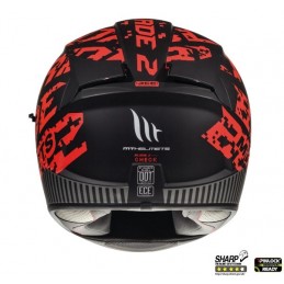 Casca integrala motociclete MT Blade 2 SV Check B5 rosu mat (ochelari soare integrati) - MT HELMETS - MLM Motors