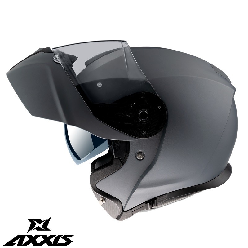 Casca modulabila Axxis model Gecko SV A2 titanium mat - AXXIS - MLM Motors