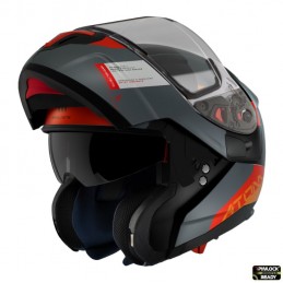 Casca modulabila MT Atom SV Gorex B4 portocaliu mat - MT HELMETS - MLM Motors