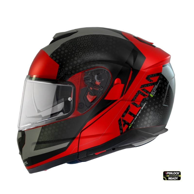 Casca modulabila MT Atom SV Adventure A5 rosu mat - MT HELMETS - MLM Motors