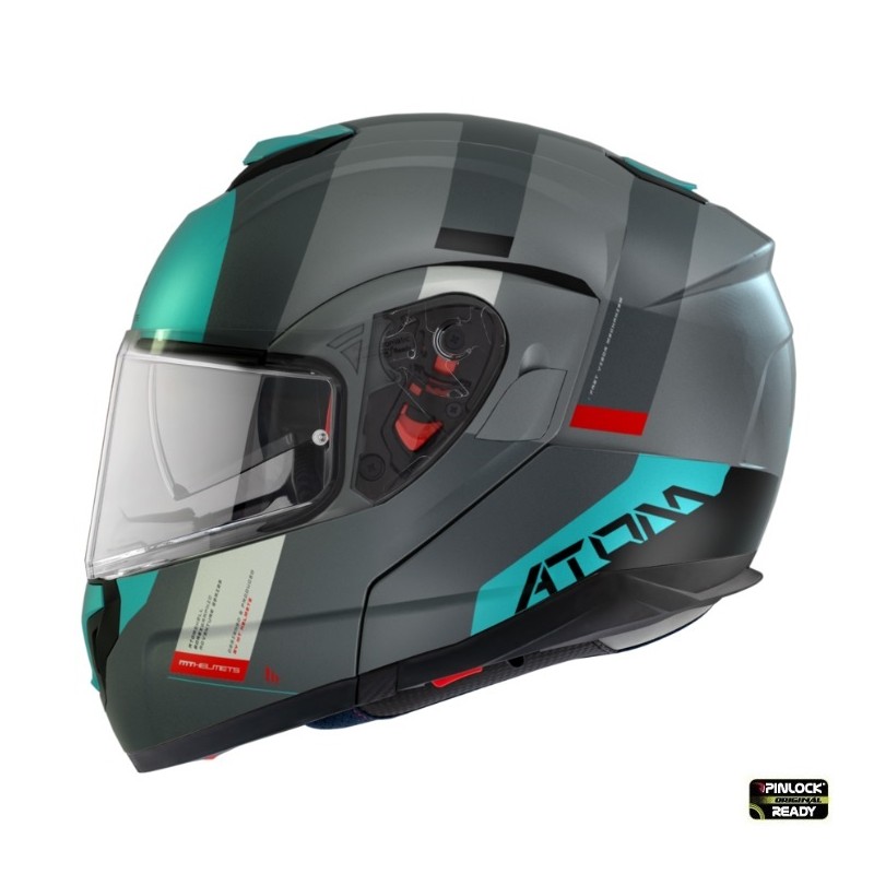 Casca modulabila MT Atom SV Gorex C2 titanium mat - MT HELMETS - MLM Motors
