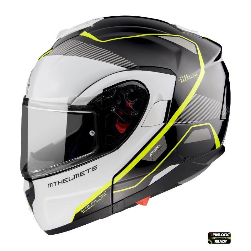 Casca modulabila MT Atom SV Open B3 galben fluor lucios - MT HELMETS - MLM Motors