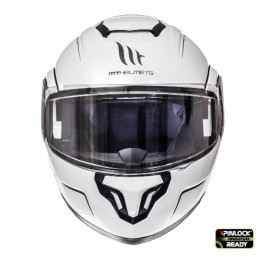 Casca integrala modulabila motociclete MT Atom SV alb lucios - MT HELMETS - MLM Motors