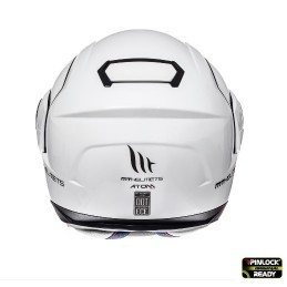 Casca integrala modulabila motociclete MT Atom SV alb lucios - MT HELMETS - MLM Motors