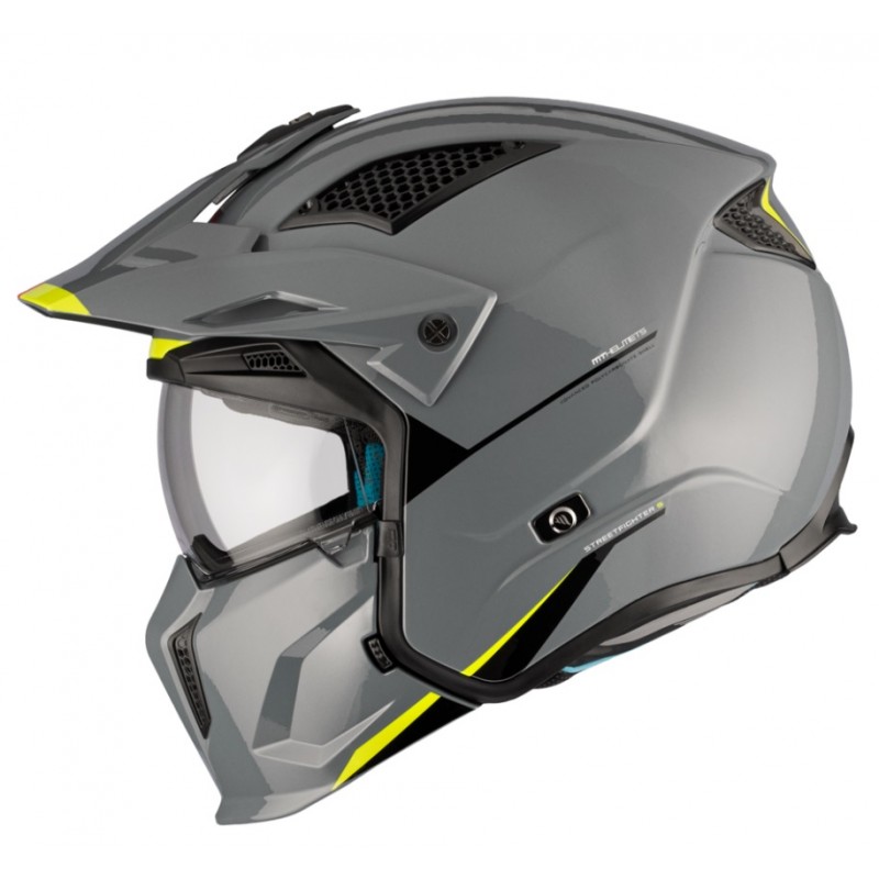 Casca MT Streetfighter SV S A22 gri lucios (ochelari soare integrati) - MT HELMETS - MLM Motors