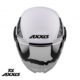 Casca Axxis model Metro S A0 alb lucios (open face) - AXXIS - MLM Motors