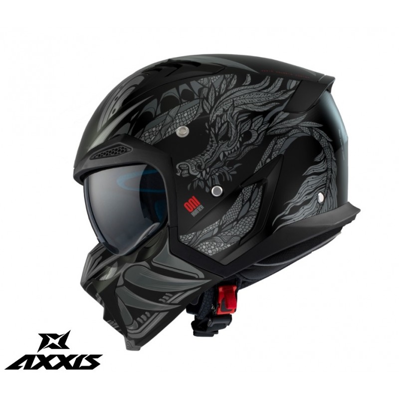 Casca Axxis model Hunter SV ONI B2 gri mat (ochelari soare integrati) - AXXIS - MLM Motors