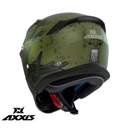 Casca Axxis model Hunter SV Toxic C6 verde mat mat (ochelari soare integrati) - AXXIS - MLM Motors