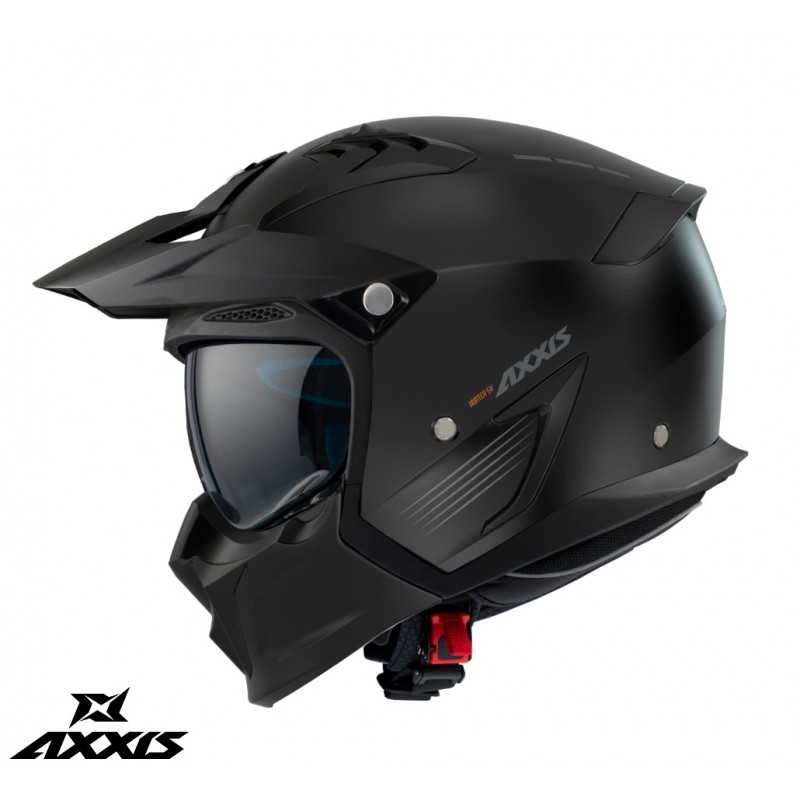 Casca Axxis model Hunter SV solid A1 negru mat (ochelari soare integrati) - AXXIS - MLM Motors