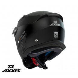 Casca Axxis model Hunter SV solid A1 negru mat (ochelari soare integrati) - AXXIS - MLM Motors