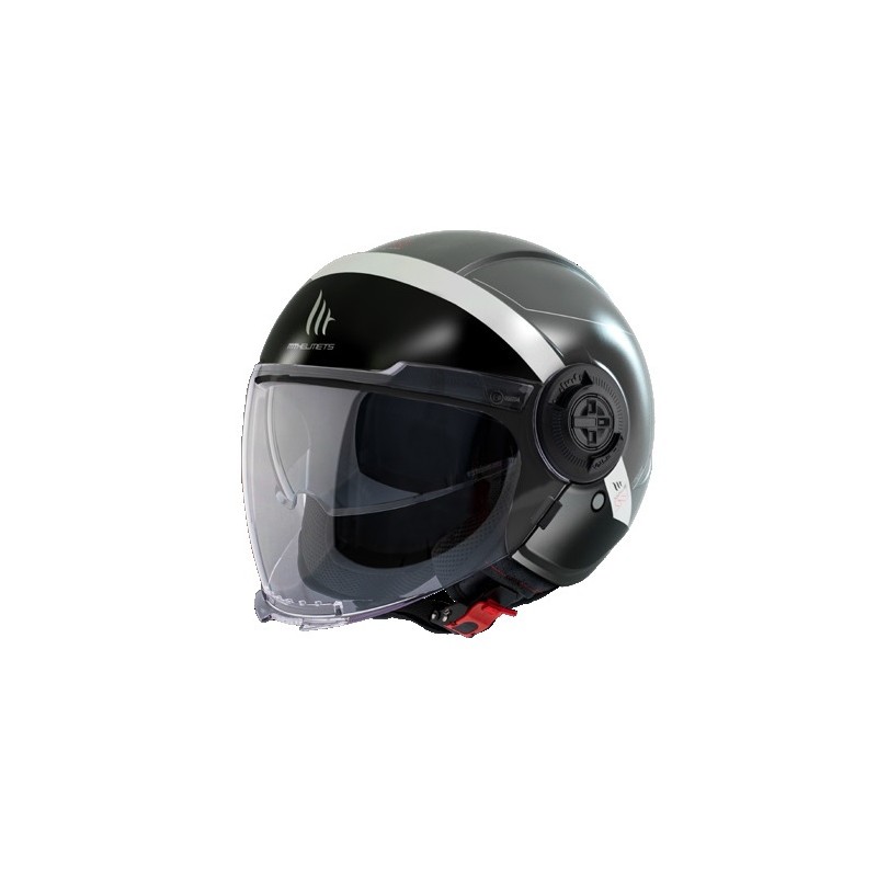 Casca MT Viale SV 68 Unit D2 gri mat (ochelari soare integrati) (open face) - MT HELMETS - MLM Motors