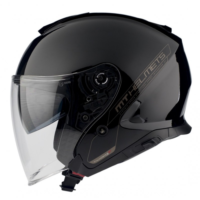 Casca open face MT Thunder III SV Jet A1 negru lucios (ochelari soare integrati) - MT HELMETS - MLM Motors