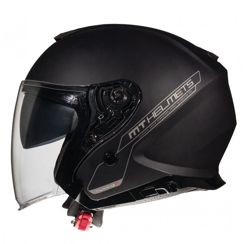 Casca open face MT Thunder III SV Jet A1 negru mat (ochelari soare integrati) - MT HELMETS - MLM Motors