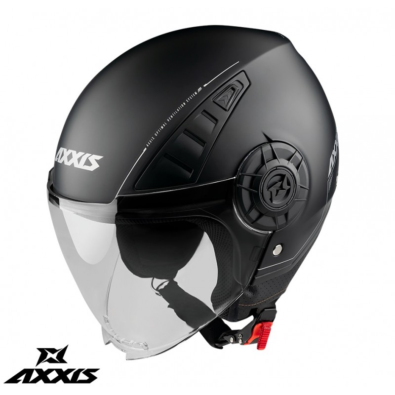 Casca Axxis model Metro A1 negru lucios (open face) - AXXIS - MLM Motors