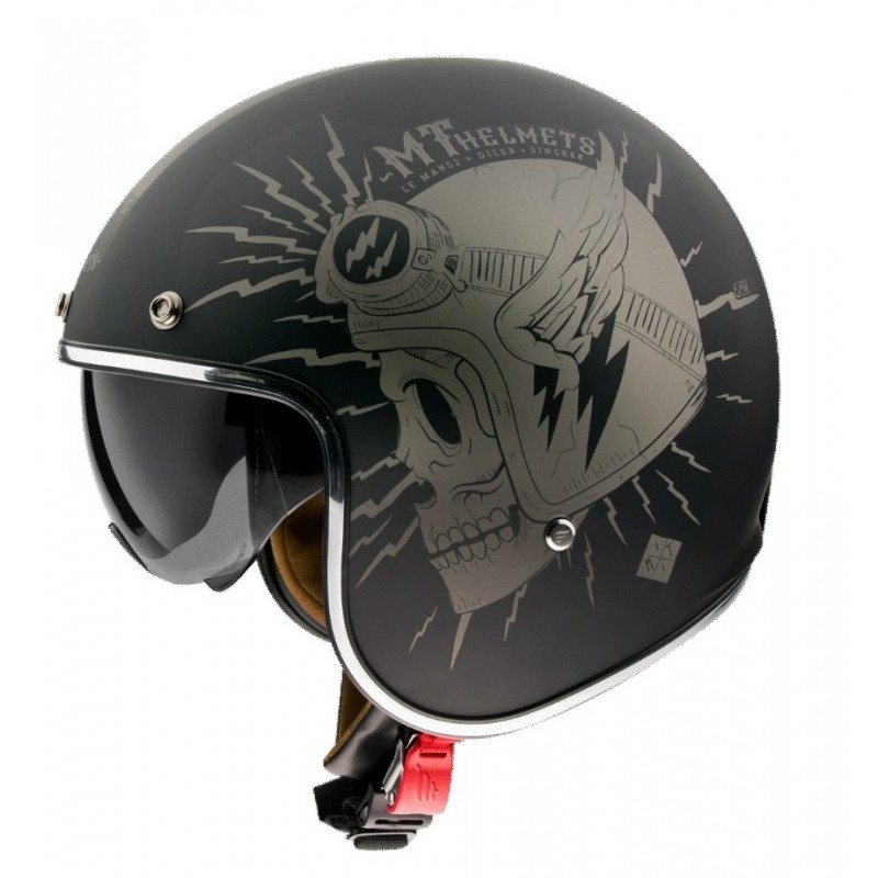 Casca open face motociclete MT Le Mans 2 SV Diler A2 gri mat (ochelari soare integrati) - MT HELMETS - MLM Motors