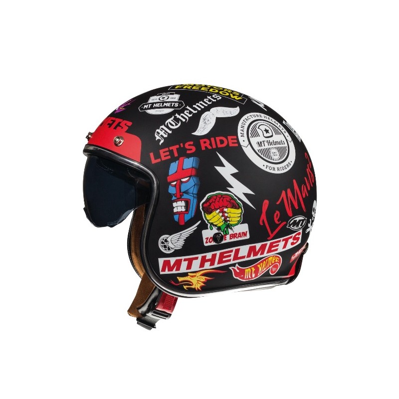 Casca open face motociclete MT Le Mans 2 SV Anarchy A1 negru mat (ochelari soare integrati) - MT HELMETS - MLM Motors