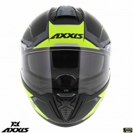 Casca integrala Axxis Hawk SV Judge B3 galben fluor mat negru mat (ochelari soare integrati) - AXXIS - MLM Motors
