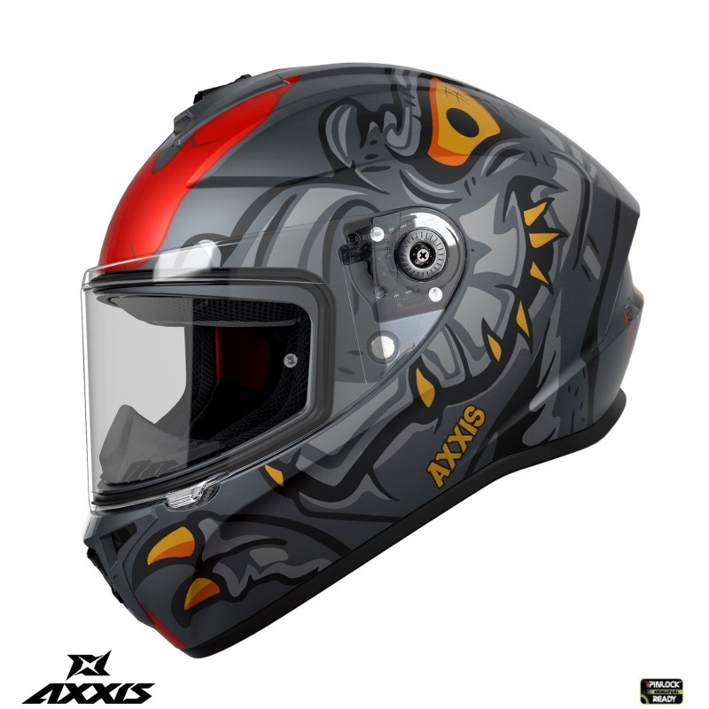 Casca integrala Axxis model Draken S Dinotoon B5 rosu mat - AXXIS - MLM Motors