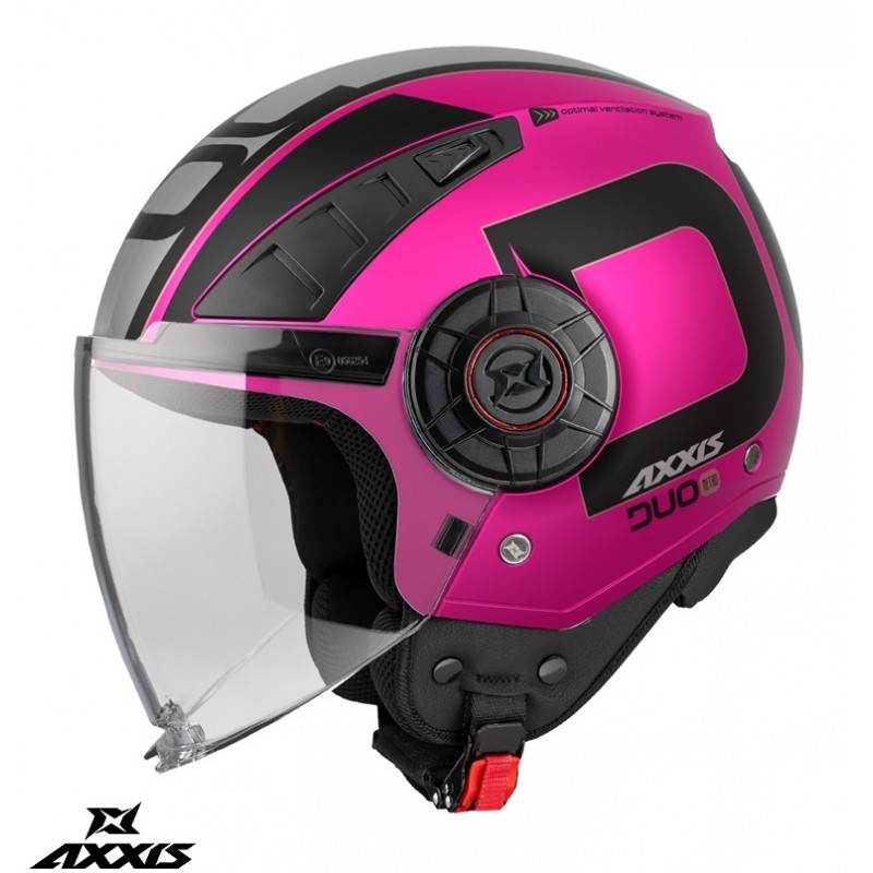 Casca Axxis model Metro S Duo C8 roz lucios (open face) - AXXIS - MLM Motors