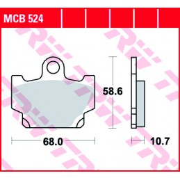 Placute de frana Carbone Lorraine 2352 MX10 (XC7) - CARBONE LORRAINE - MLM Motors