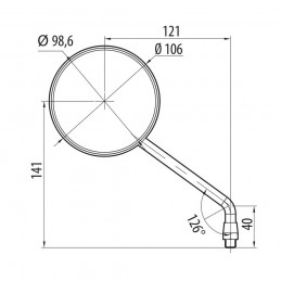 Oglinda Vicma stanga Aprilia RS 125 (07-), VIC-E311I - VICMA - MLM Motors