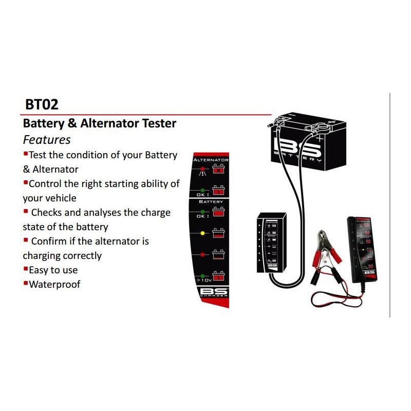 Tester baterii BS-BATTERY BT02 12V - BS BATTERY - MLM Motors