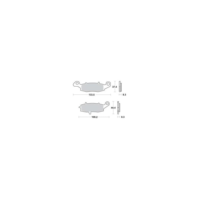 PLACUTE FRANA SINTER FATA TRW MCB681SV (DREAPTA) - TRW - MLM Motors
