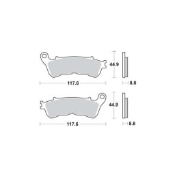 Placute de frana Carbone Lorraine 2352 MX10 (XC7) - CARBONE LORRAINE - MLM Motors