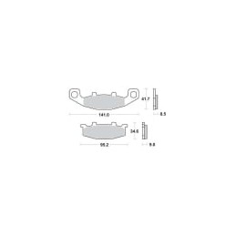 Placute de frana Carbone Lorraine 2352 MX10 (XC7) - CARBONE LORRAINE - MLM Motors